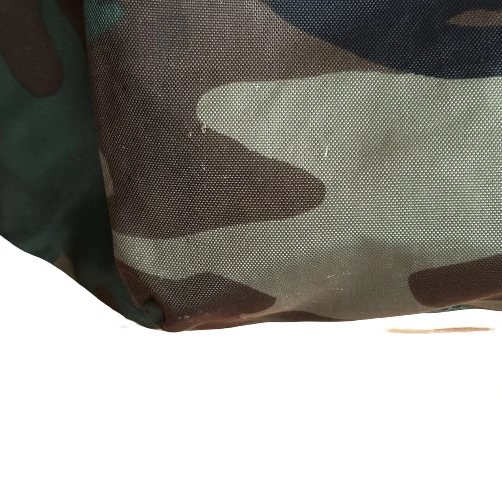 Vintage 90s Y2K Camo Purse Bag Camouflage Nylon Womens Large Green Clueless Edit - Picture 4 of 16